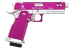 Pistolet hi-capa pink airsoft ARMY ARMAMENT couleur rose vibrant avec détails argentés