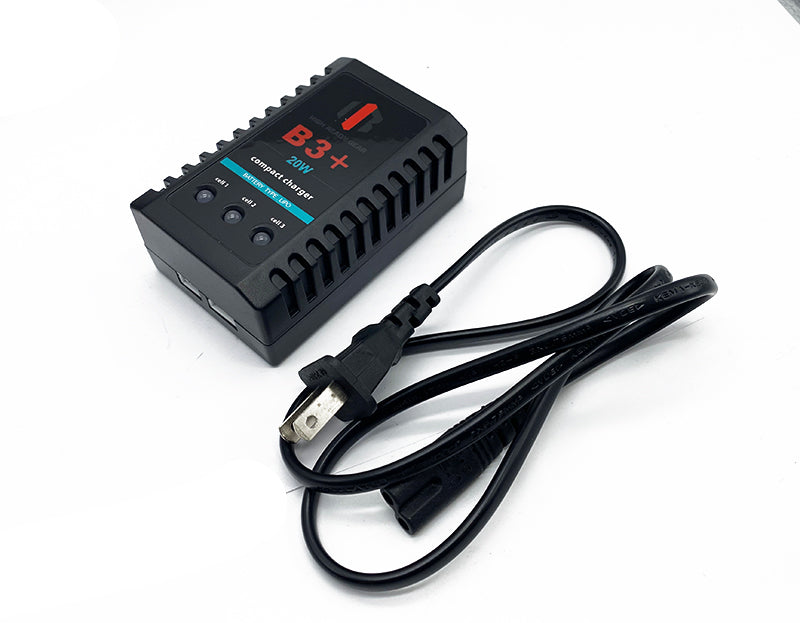 HIGH READY GEAR lipo battery charger B3 Plus 20W compact charger with power cord