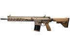 VFC M110 GBB tan gas blowback rifle with adjustable stock and long handguard