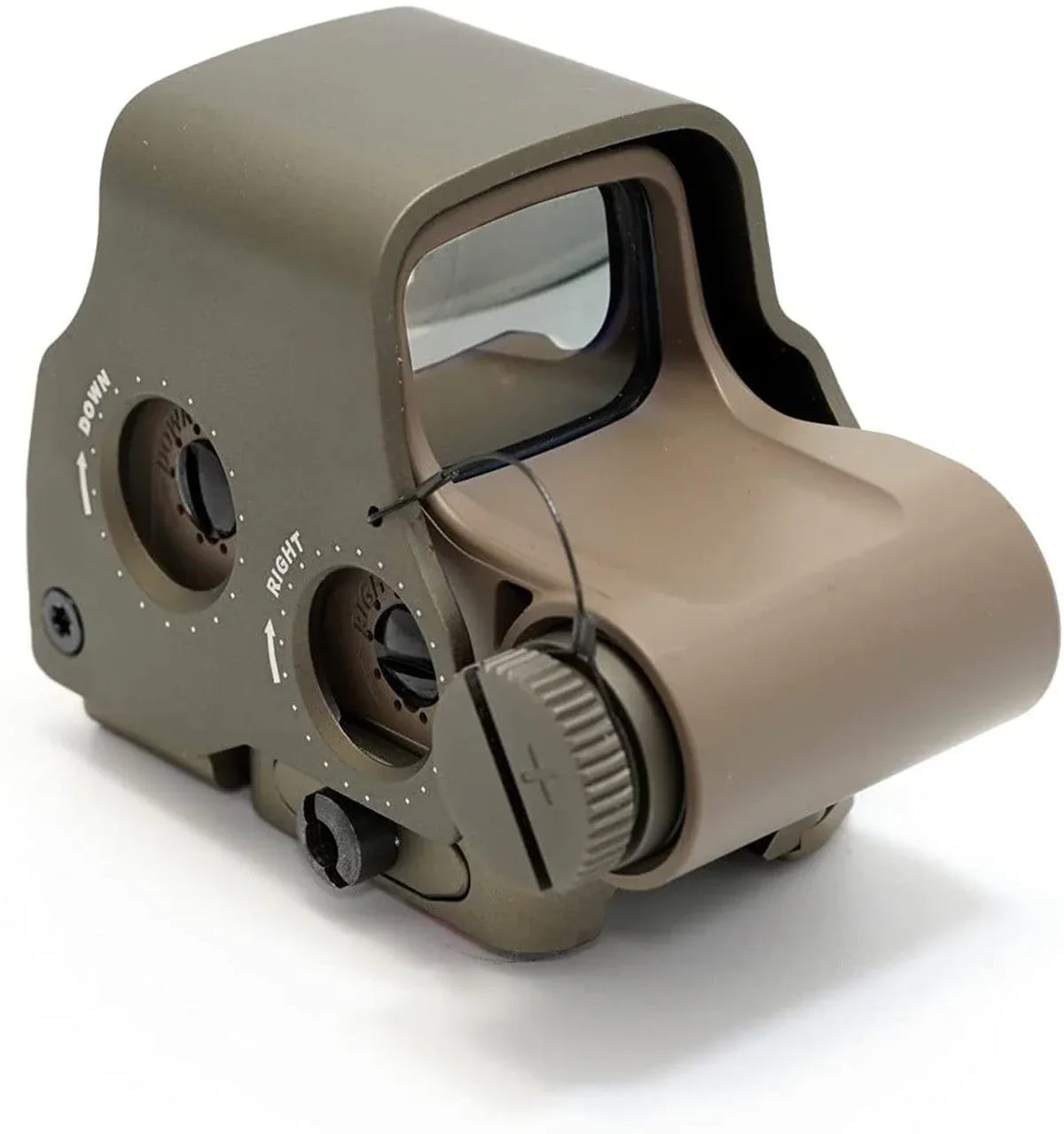 Holy Warrior Tactical Red Dot Sight in Flat Dark Earth with Adjustable Settings for Precision Aim