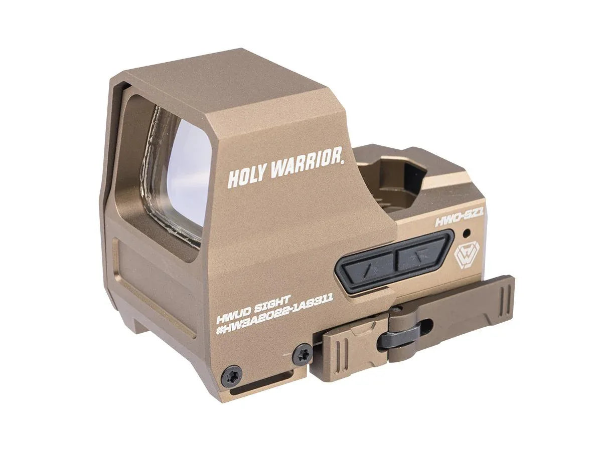 Holy Warrior HWUD Sight in Flat Dark Earth with Adjustable Elevation and Windage Controls