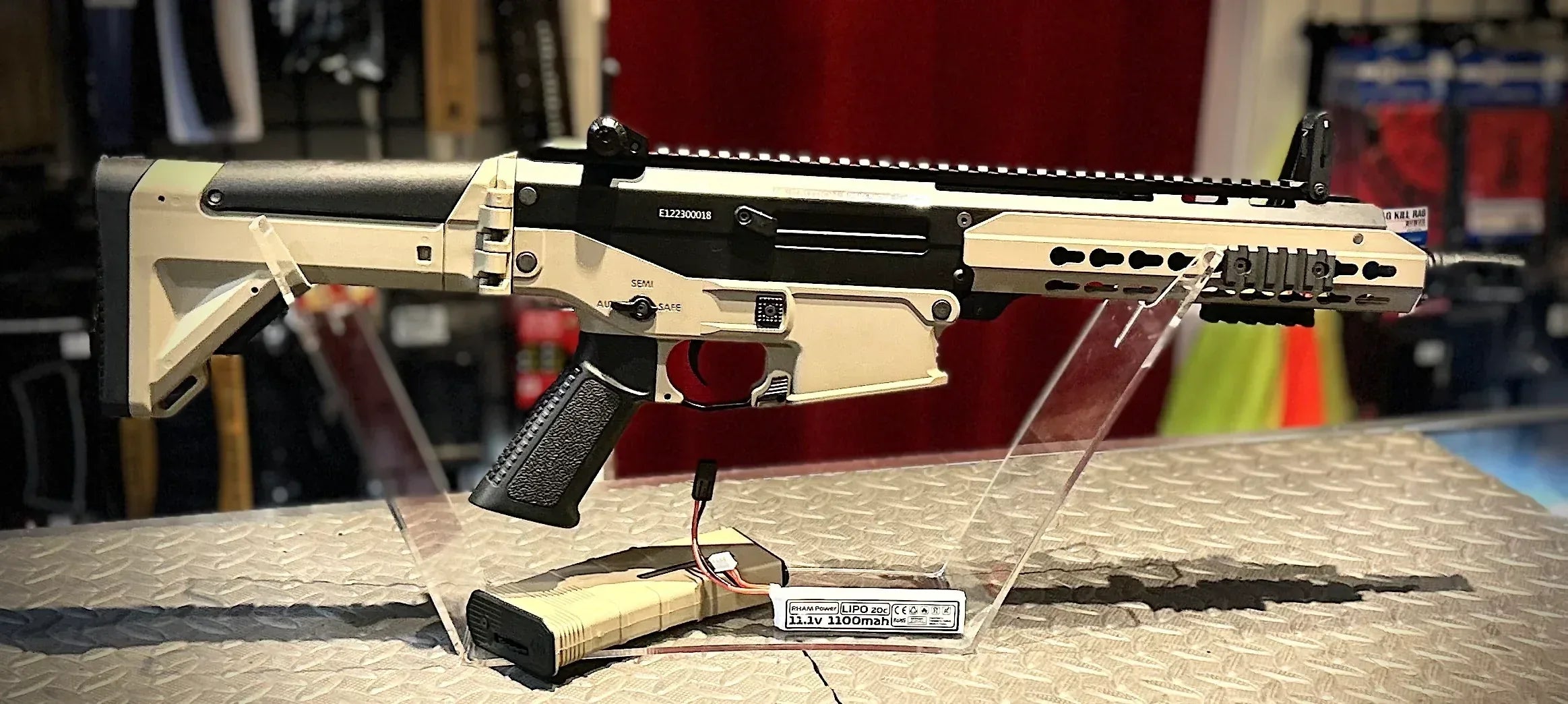 ICS CXP AEG with tactical design and integrated rail system for airsoft enthusiasts