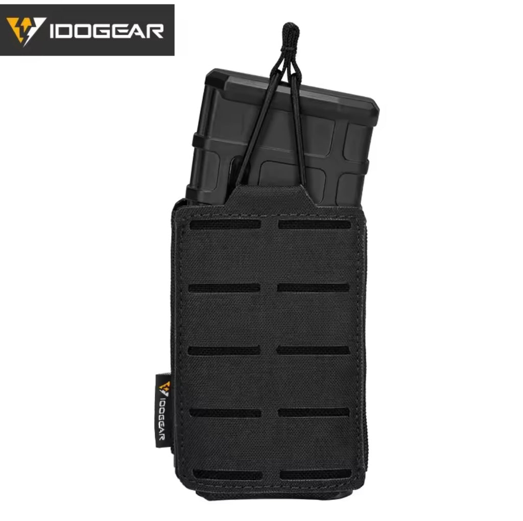IDOGEAR black 556 mag pouch tactical accessory with durable fabric and secure retention