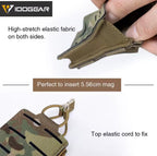 IDOGEAR 556 mag pouch made of high-stretch elastic fabric with top elastic cord in camouflage