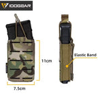 IDOGEAR 556 mag pouch in camouflage with elastic band and compact design for tactical use