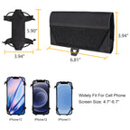 IDOGEAR black cellphone pouch with adjustable straps fits phone screens 4.7 to 6.7 inches