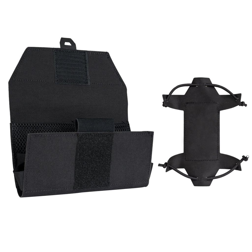 IDOGEAR black cellphone pouch with adjustable straps and secure velcro closure for device protection