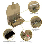 IDOGEAR camouflage cellphone pouch with mesh pocket, elastic holder loop, and mobile phone holder