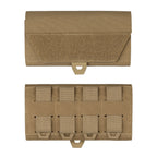 IDOGEAR tan nylon durable cellphone pouch with hook and loop closure and multiple attachment straps