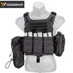 Gilet tactique noir IDOGEAR chesplate jpc2 avec poches modulaires et rangement pour chargeurs