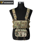 Chest rig MK3 camouflage militaire de la marque IDOGEAR avec poche avant et sangles ajustables