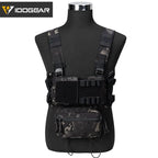 Chest rig MK3 IDOGEAR camouflage noir avec poches multiples et sangles réglables