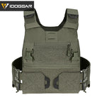 Gilet tactique IDOGEAR CHESTPLATE FCSK vert militaire avec poches et sangles ajustables