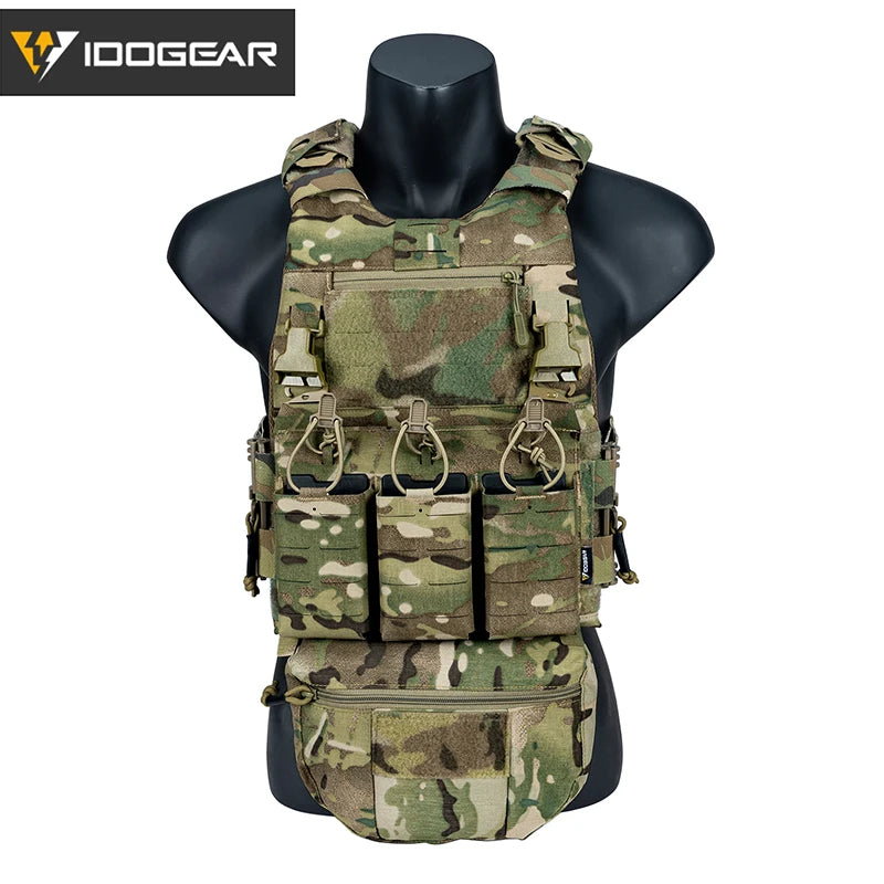 Chestplate fcsk camouflage IDOGEAR gilet tactique robuste avec poches multiples