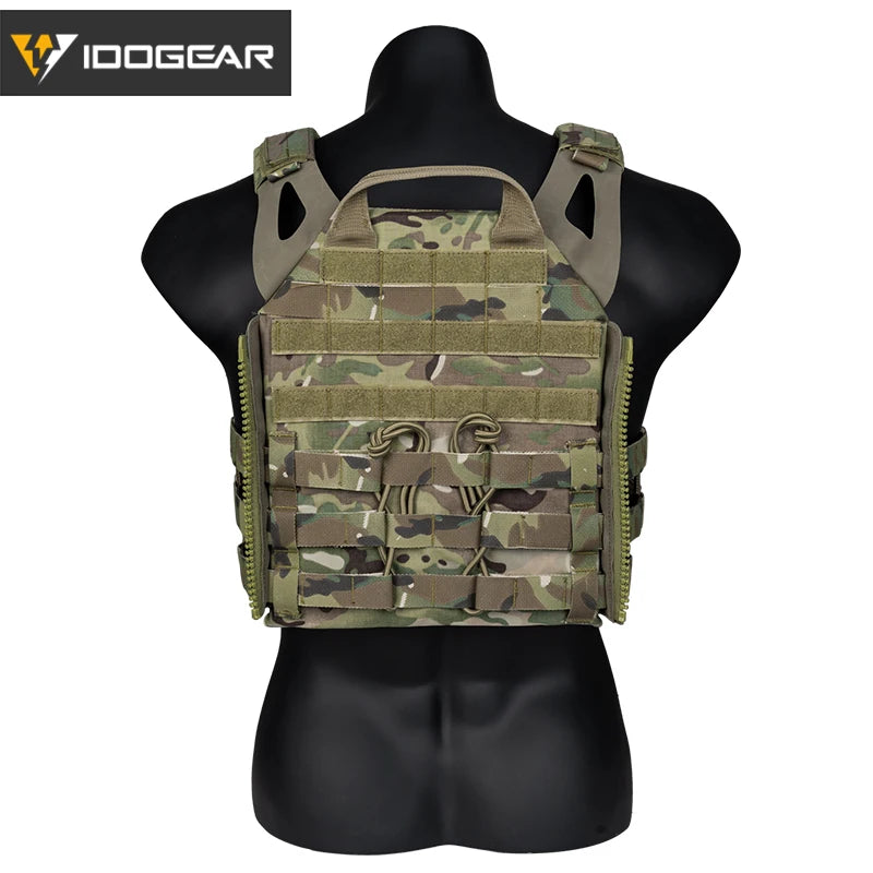 Gilet tactique militaire camouflage CHESTPLATE JPC2 par IDOGEAR pour protection et rangement