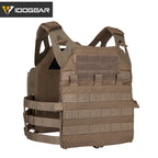 Vêtement tactique IDOGEAR CHESTPLATE JPC2 marron avec sangles réglables et velcro