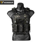 Gilet tactique camouflage IDOGEAR CHESTPLATE LSR avec poches modulaires ajustables