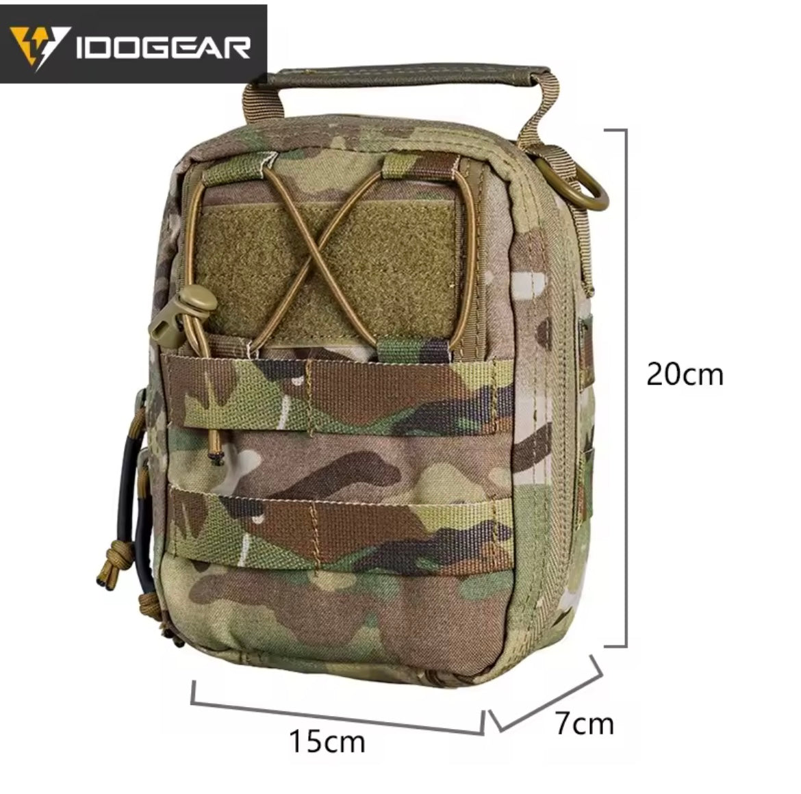 IDOGEAR camouflage tactical IFAK MEDIC POUCH with multiple compartments and MOLLE straps