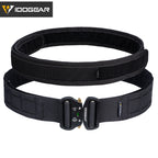 IDOGEAR black tactical MILITARY BELT with durable buckle and adjustable strap for secure fit