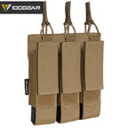 IDOGEAR tactical mp5 mag pouch in tan color with triple magazine holders and secure straps