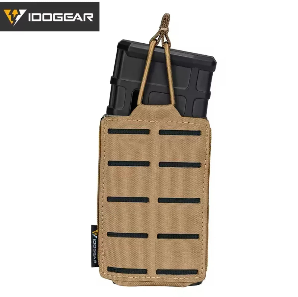 IDOGEAR POUCH M4 in Tan, designed to securely hold tactical magazines with durable material