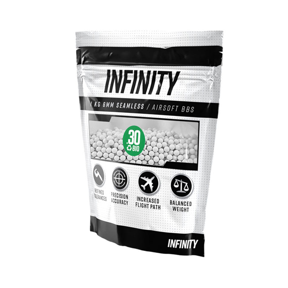 INFINITY 0.30g 6mm Seamless Airsoft BBs for Precision Accuracy and Improved Flight Path