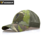 IDOGEAR Punisher cap in camouflage design with breathable mesh and embroidered logo