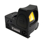Killhouse micro red dot airsoft sight with black compact design and yellow lens