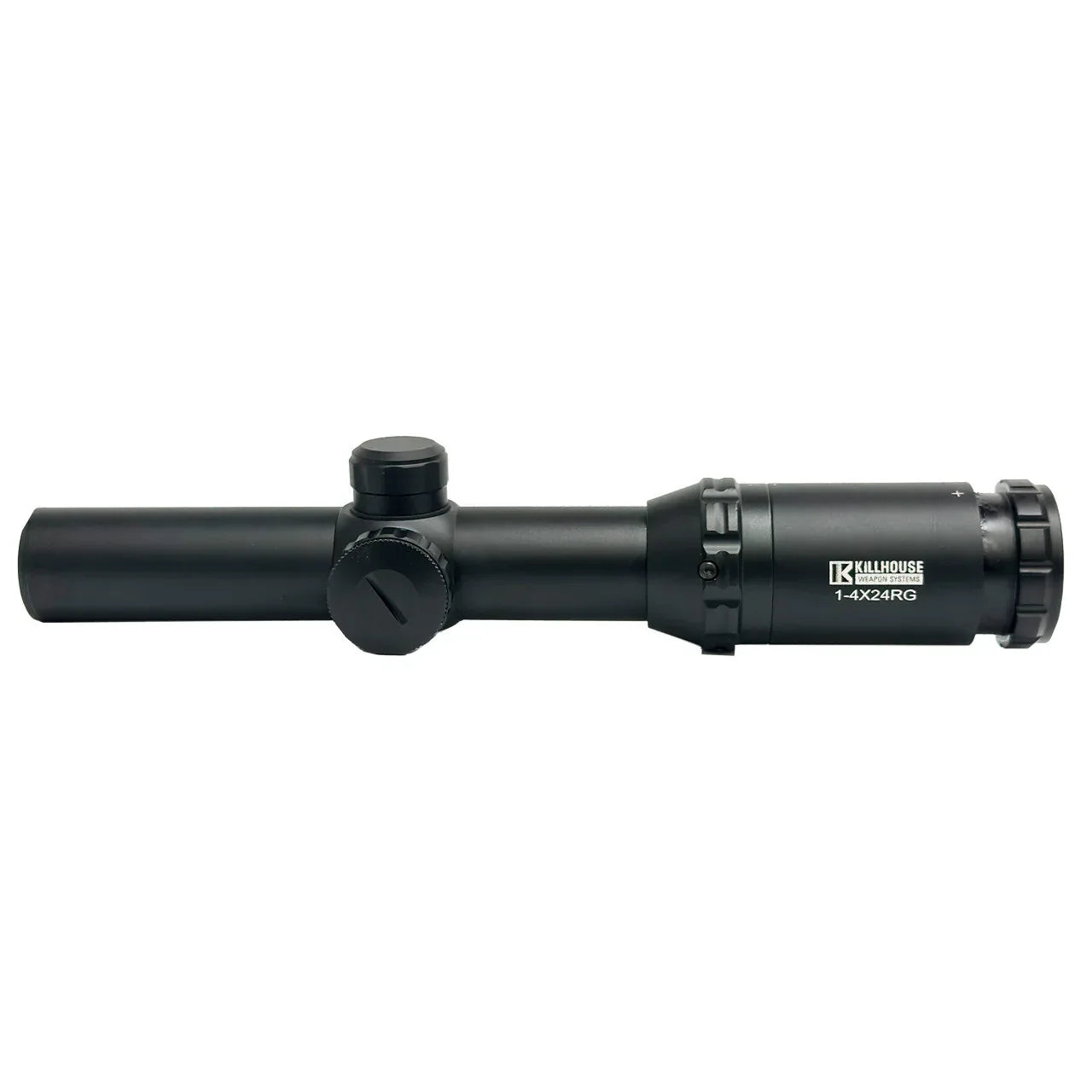 KILLHOUSE SCOPE LPVO 1-4 x 24 featuring adjustable magnification for precision shooting