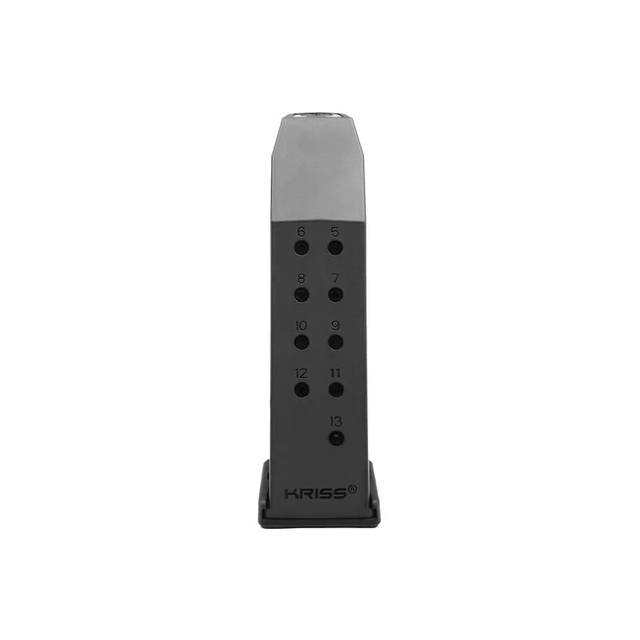 KRYTAC Vector Airsoft Magazine in Black with Clear Round Count Window