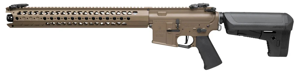 KRYTAC warsport AEG with a sleek design and extended rail system for accessories