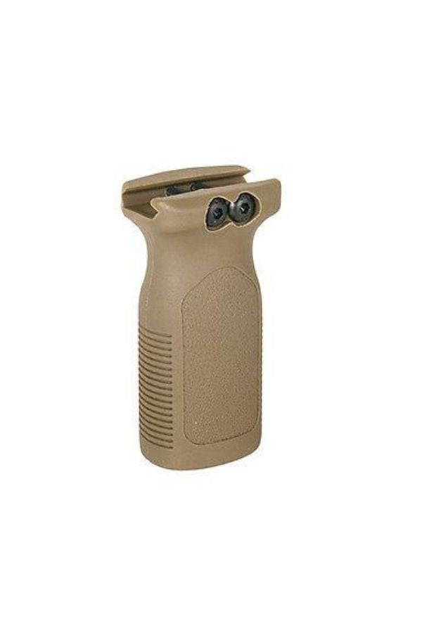 KURO VERTICAL BATTLE GRIP AIRSOFT in tan color for enhanced stability and control during gameplay