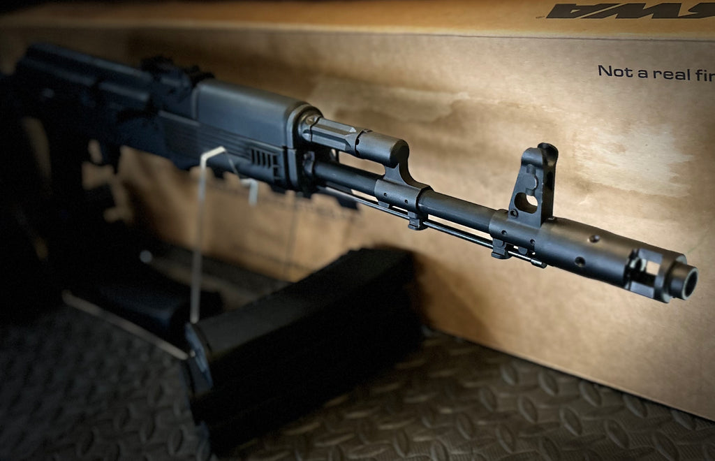 KWA AK 74M Airsoft Rifle with detailed design and realistic features for enthusiasts