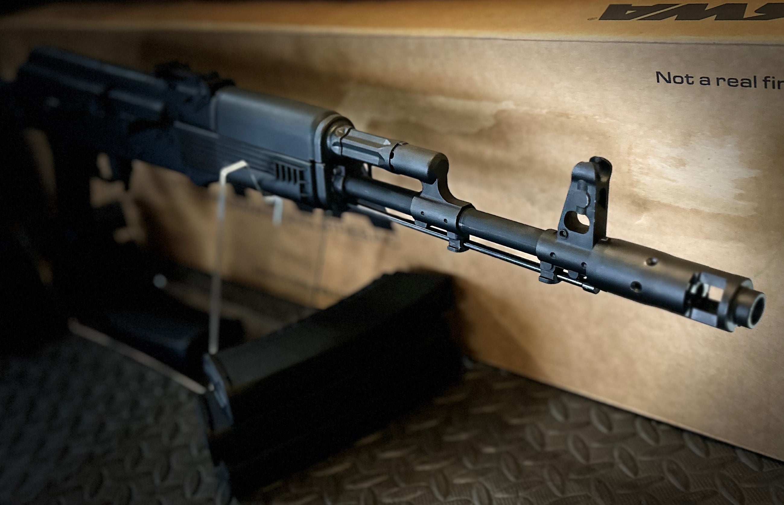 KWA AK 74M Airsoft Rifle with detailed design and realistic features for enthusiasts