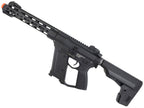 KWA RONIN TK45 airsoft gun AEG by KWA black compact rifle with long MLOK handguard and adjustable stock