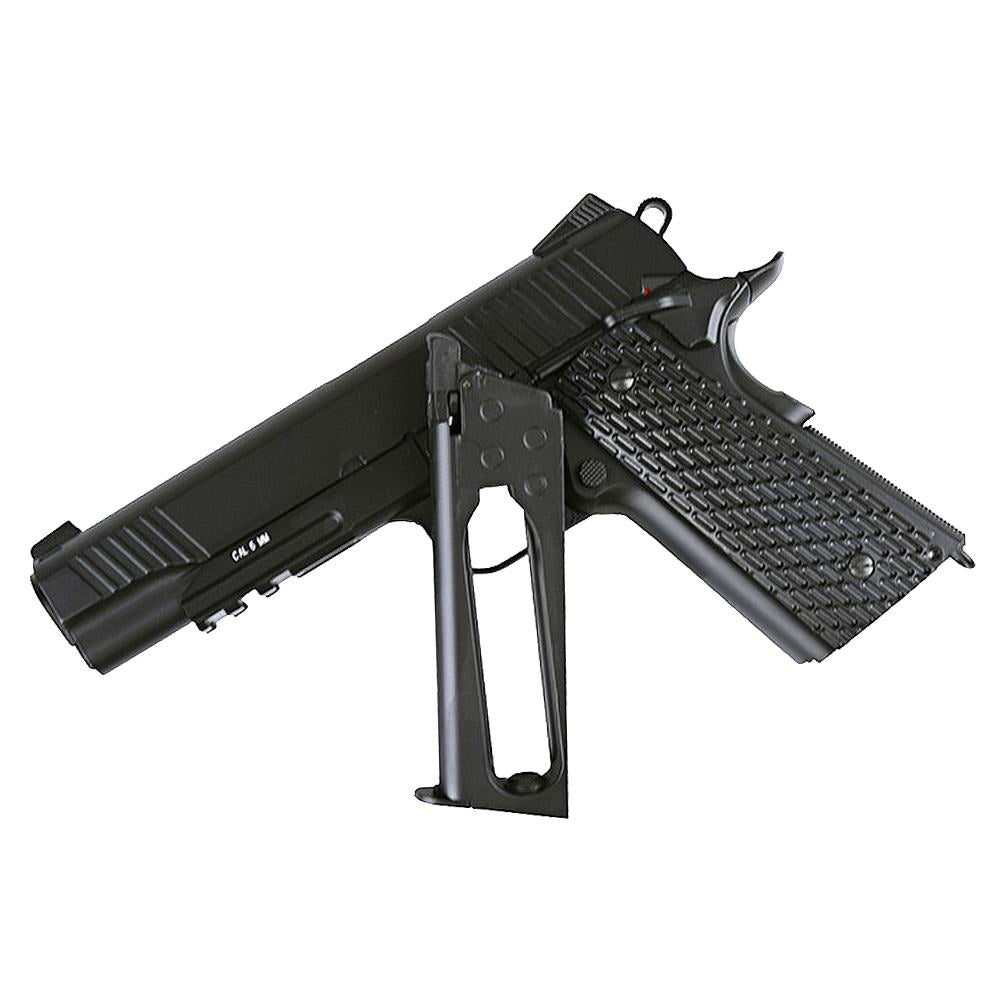 KWC M1911 Airsoft Pistol with Adjustable Hop-Up and Tactical Rail for Custom Accessories