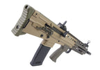 ARES L85A3 AEG AIRSOFT tan rifle with black magazine and detailed tactical design