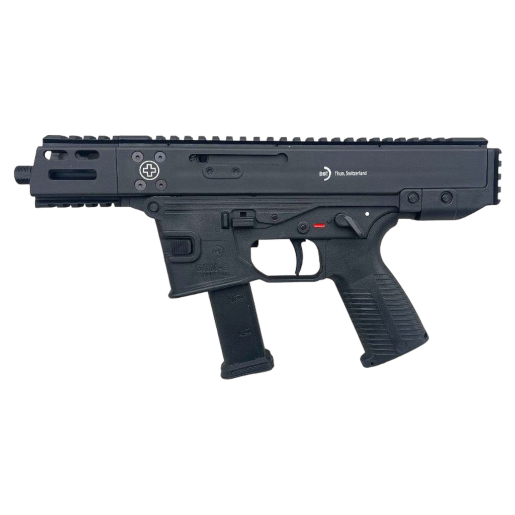 B&T AEG LAMBDA DEFENCE GHM9 GBB AIRSOFT gun in black with compact design and tactical features