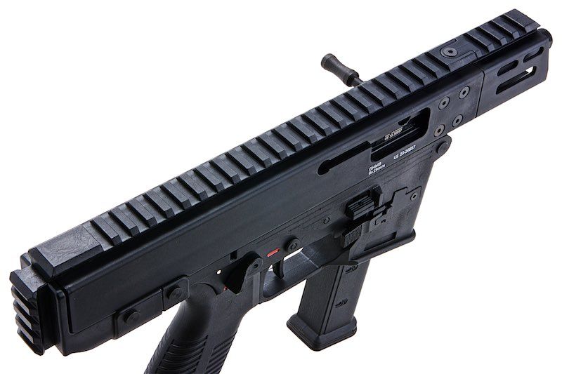 B&T LAMBDA DEFENCE GHM9 GBB AIRSOFT AEG in black with tactical rail and ergonomic grip