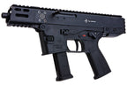 B&T AEG LAMBDA DEFENCE GHM9 GBB AIRSOFT gun in black with tactical rail and magazine