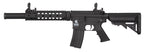 Lancer Tactical M4 Gen 2 airsoft rifle AEG in black with quad rail flip up sights and adjustable stock