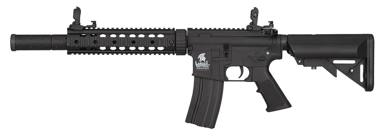 LANCER TACTICAL M4 LT-15CBAL-G2 airsoft rifle with adjustable stock and rail system for accessories