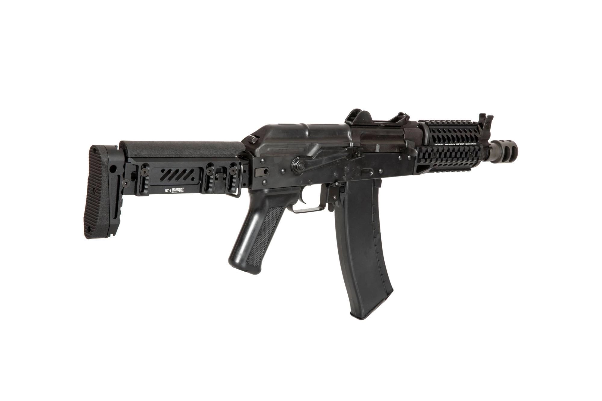 LCT AK ZKS 74 AEG AIRSOFT black electric airsoft gun with adjustable stock and tactical rail