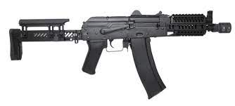 LCT AK ZKS 74 AEG AIRSOFT rifle with black tactical design and adjustable stock