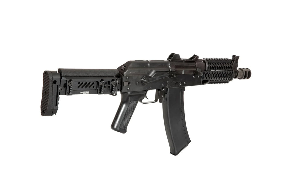 LCT AK ZKS-74UN AEG with sleek design and tactical rail for airsoft enthusiasts