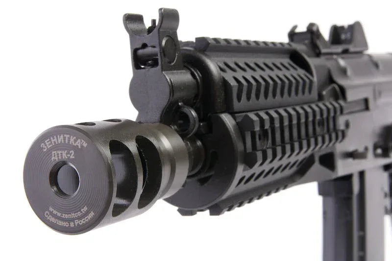 LCT AK ZKS-74UN AEG with detailed front view showcasing its tactical design and muzzle brake