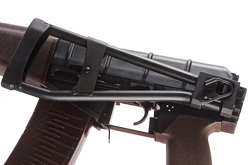 Detail of LCT AS VAL AEG AIRSOFT featuring tactical stock and receiver design for enhanced gameplay
