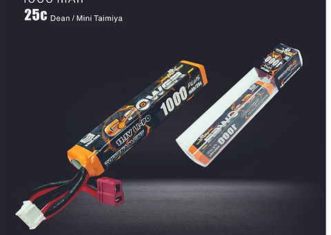 Ultraforce LIPO BATTERY 1.11v DEAN 1000mAh with 25C discharge rate for RC vehicles