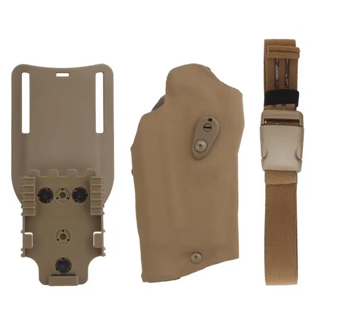 MATRIX m17 holster in tan, designed for secure firearm storage and quick access