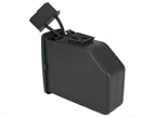 A&K M249 Airsoft Magazine in black, designed for reliable performance in airsoft games